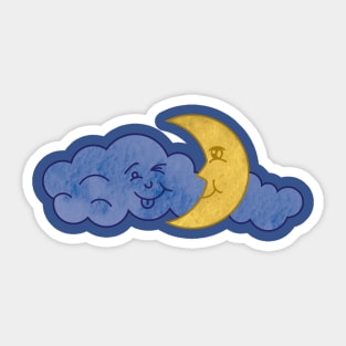 Silly Moon Sticker